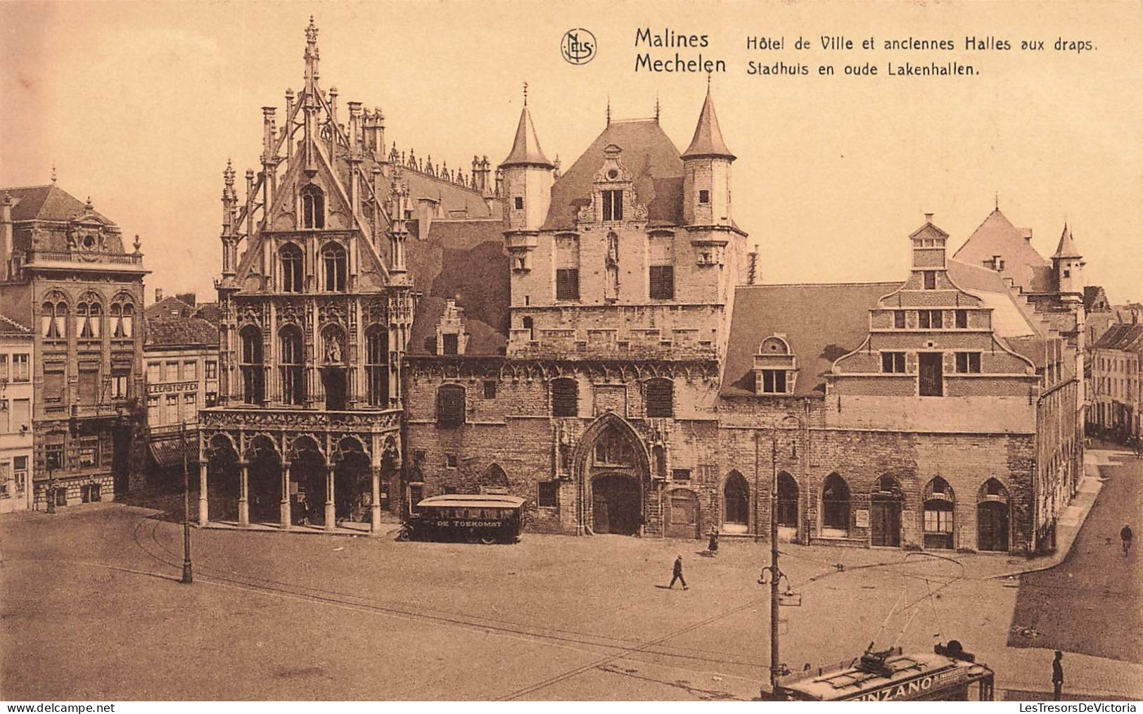 BELGIQUE - Malines - Hôtel De Ville Et Anciennes Halles Aux Draps - Carte Postale Ancienne - Malines