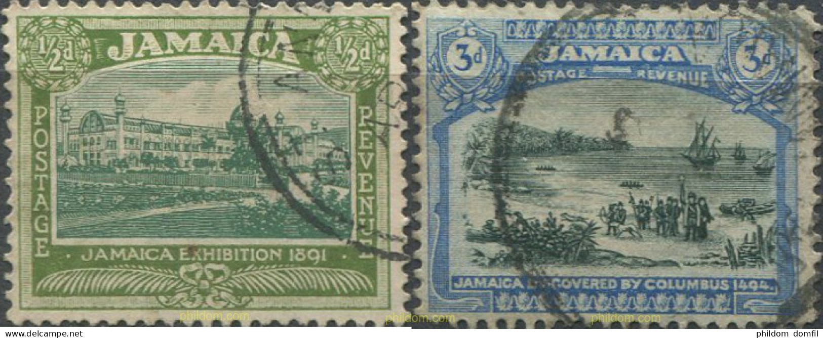 671075 USED JAMAICA 1920 FILIGRANA CA MULTIPLE - Jamaïque (...-1961)