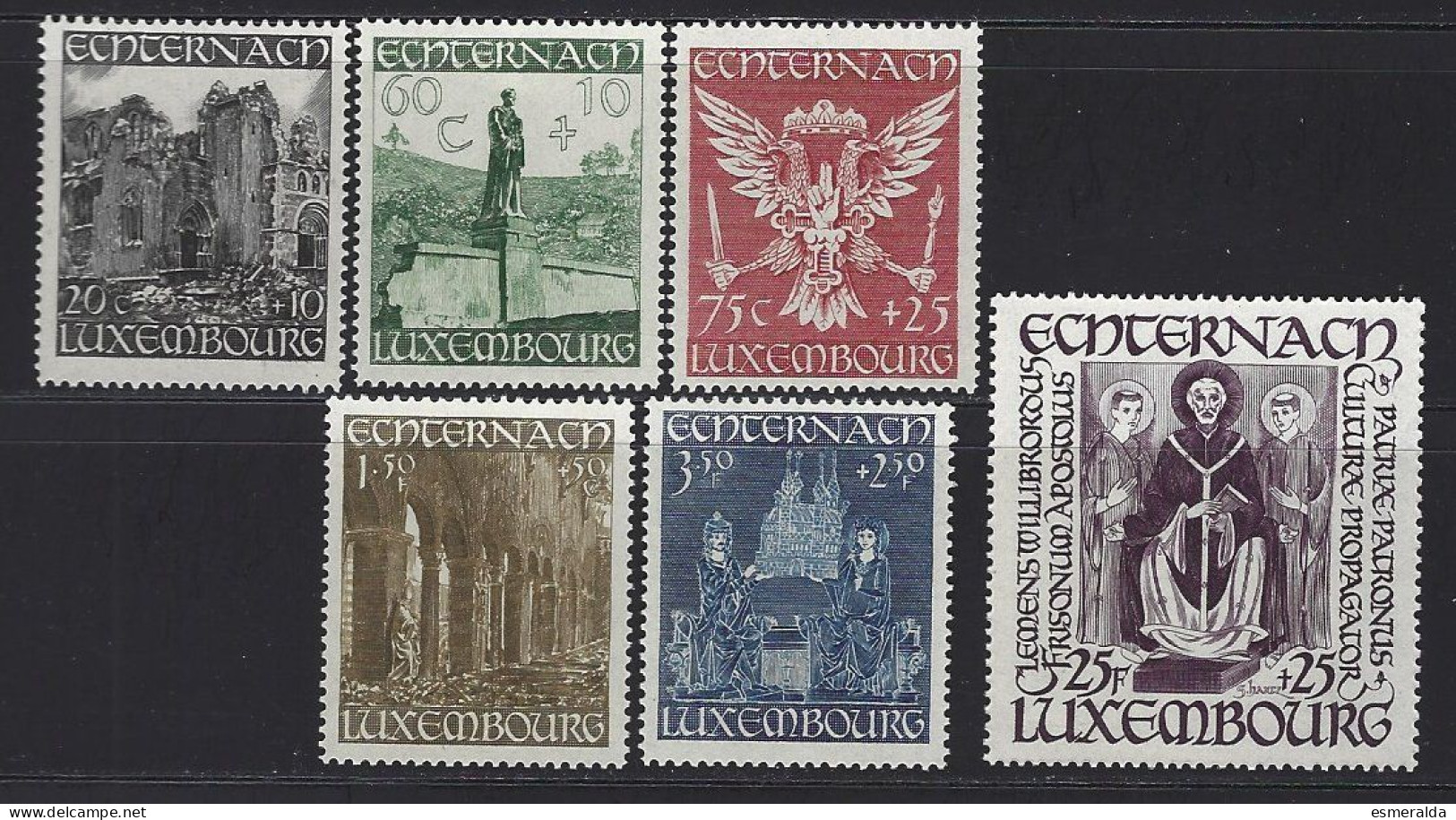 Luxembourg Yv 392/97,sanctuaire D'Echternach **/mnh - Unused Stamps