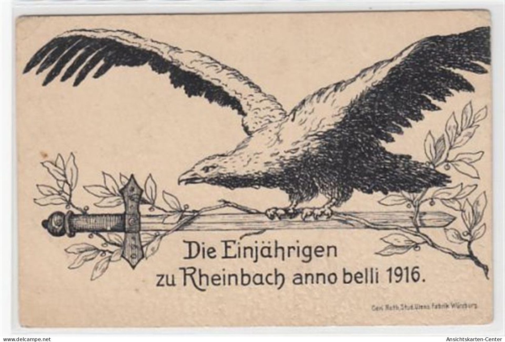 39090906 - Die Einjaehrigen Zu Rheinbach Anno Belli 1916, Kuenstlerkarte. Ungelaufen Handschriftliches Datum Von 1910.  - Bonn