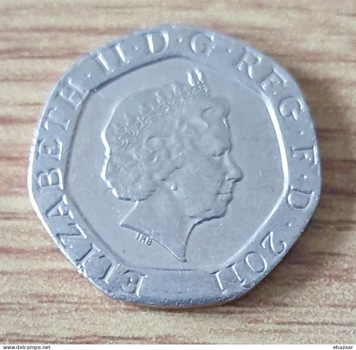 Great Britain 2011 United Kingdom Of England H.M. Queen Elizabeth II - Twenty 20 Pence Coin UK GB - 20 Pence