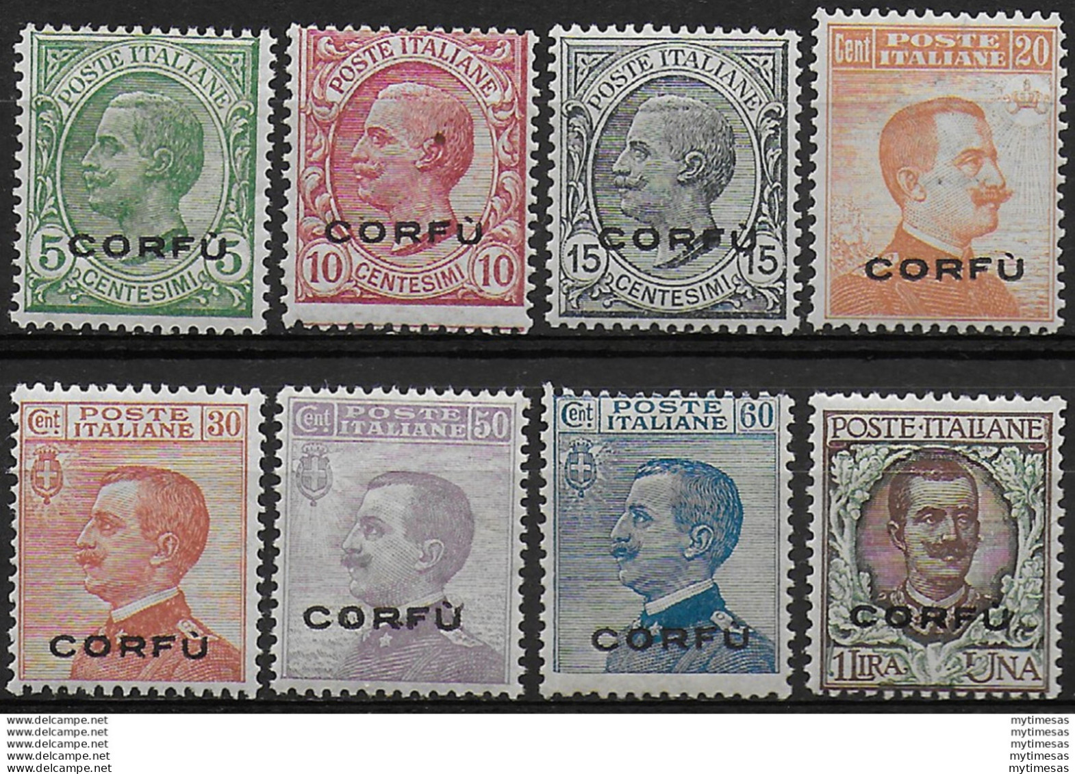 1923 Corfù Occupazione Italiana 8v. MNH Sassone N. 1/8 - Other & Unclassified