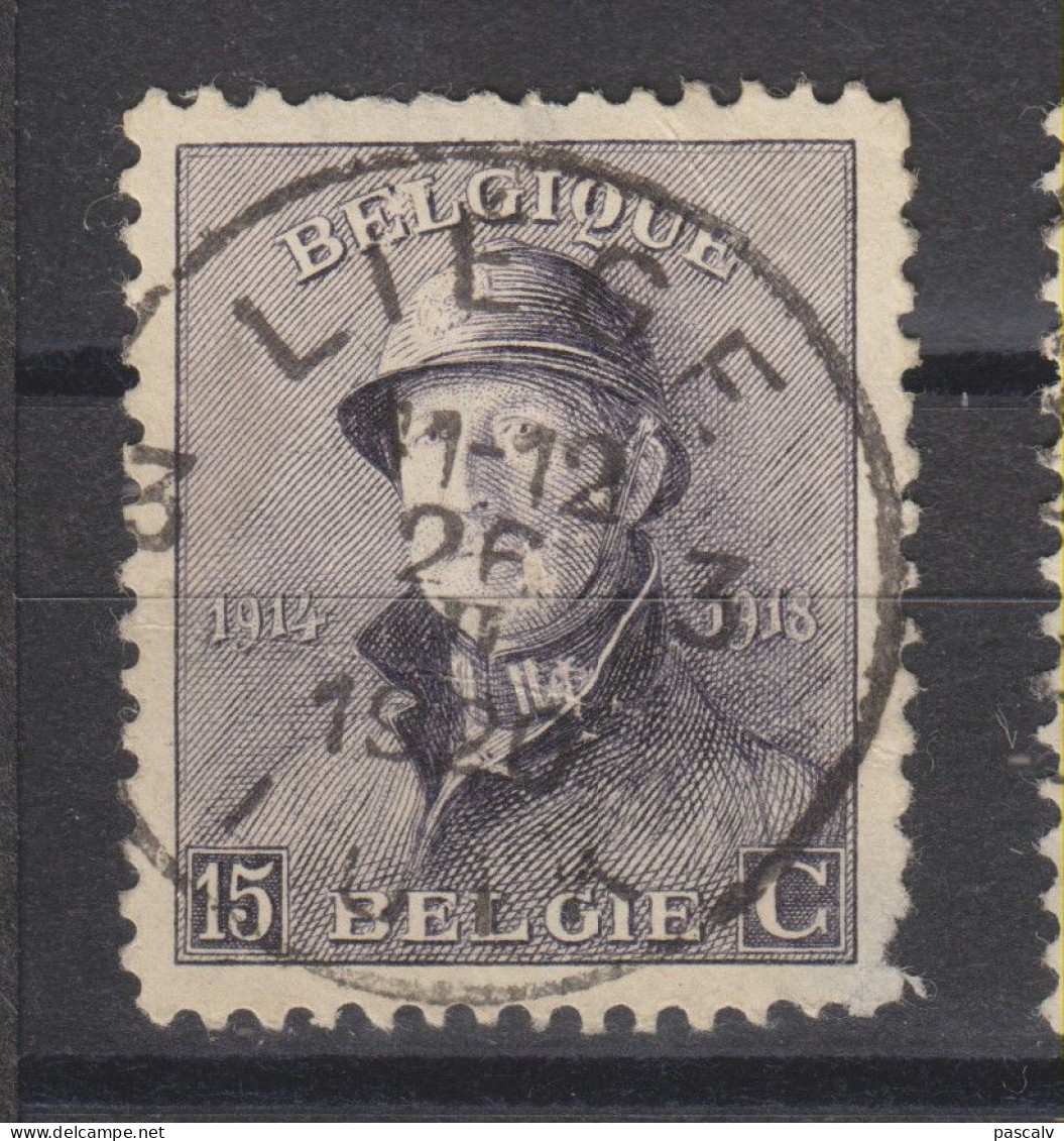 COB 169 Oblitération Centrale LIEGE 3 - 1919-1920 Roi Casqué