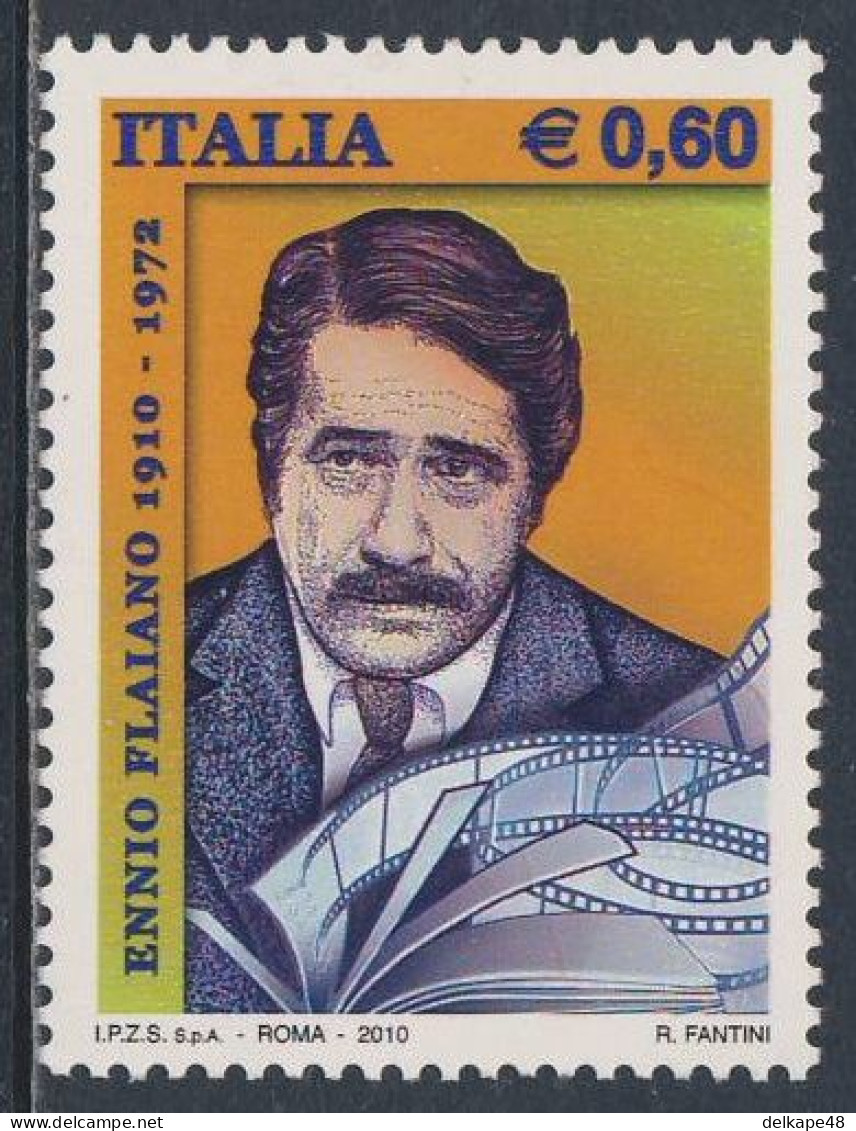 Italy Italie Italia 2010 Mi 3363 YT 3124 ** Ennio Flaiano (1910-1972) Writer, Schiftsteller, Journalist - Writers