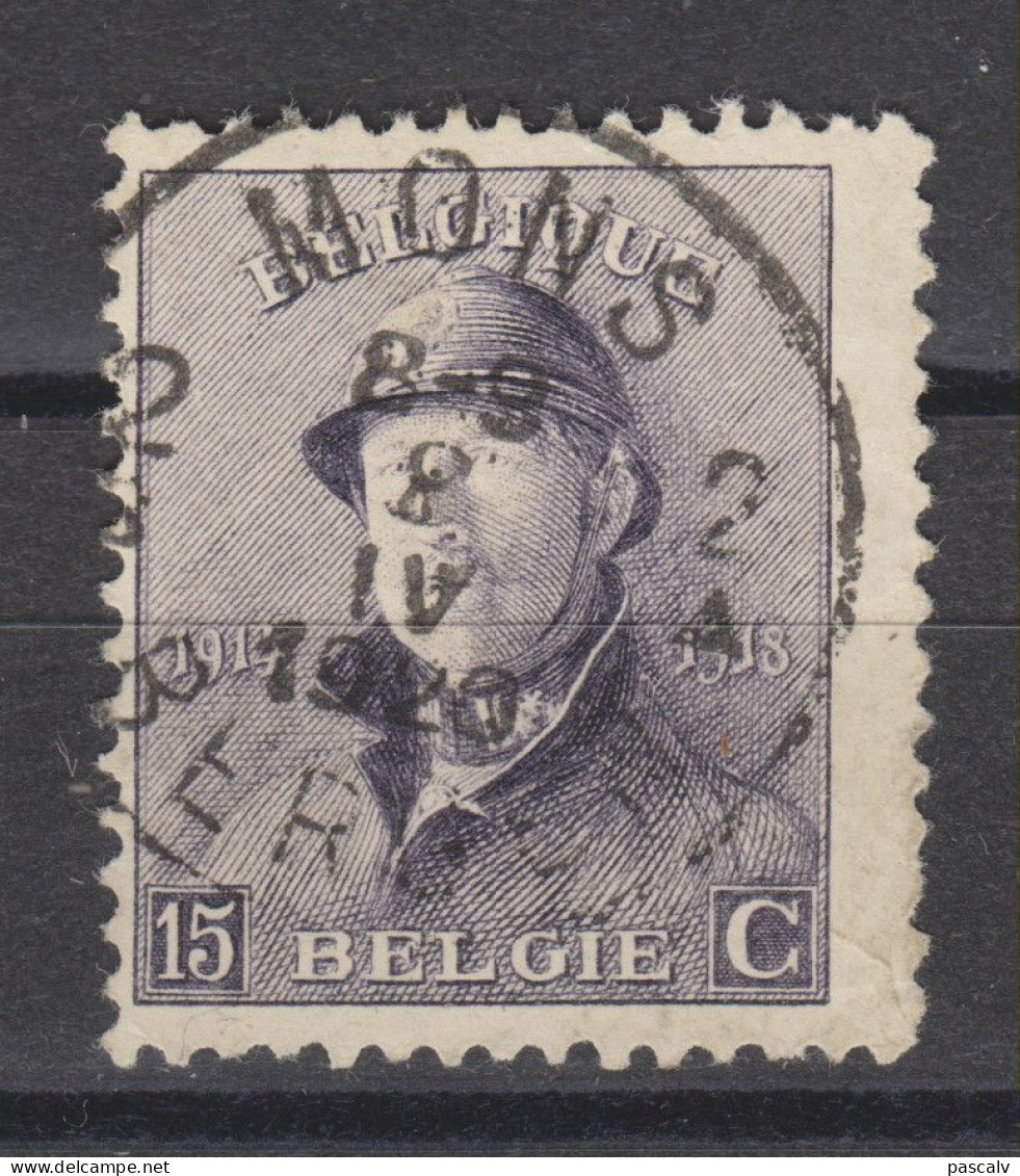 COB 169 Oblitération Centrale MONS 2 - 1919-1920 Behelmter König