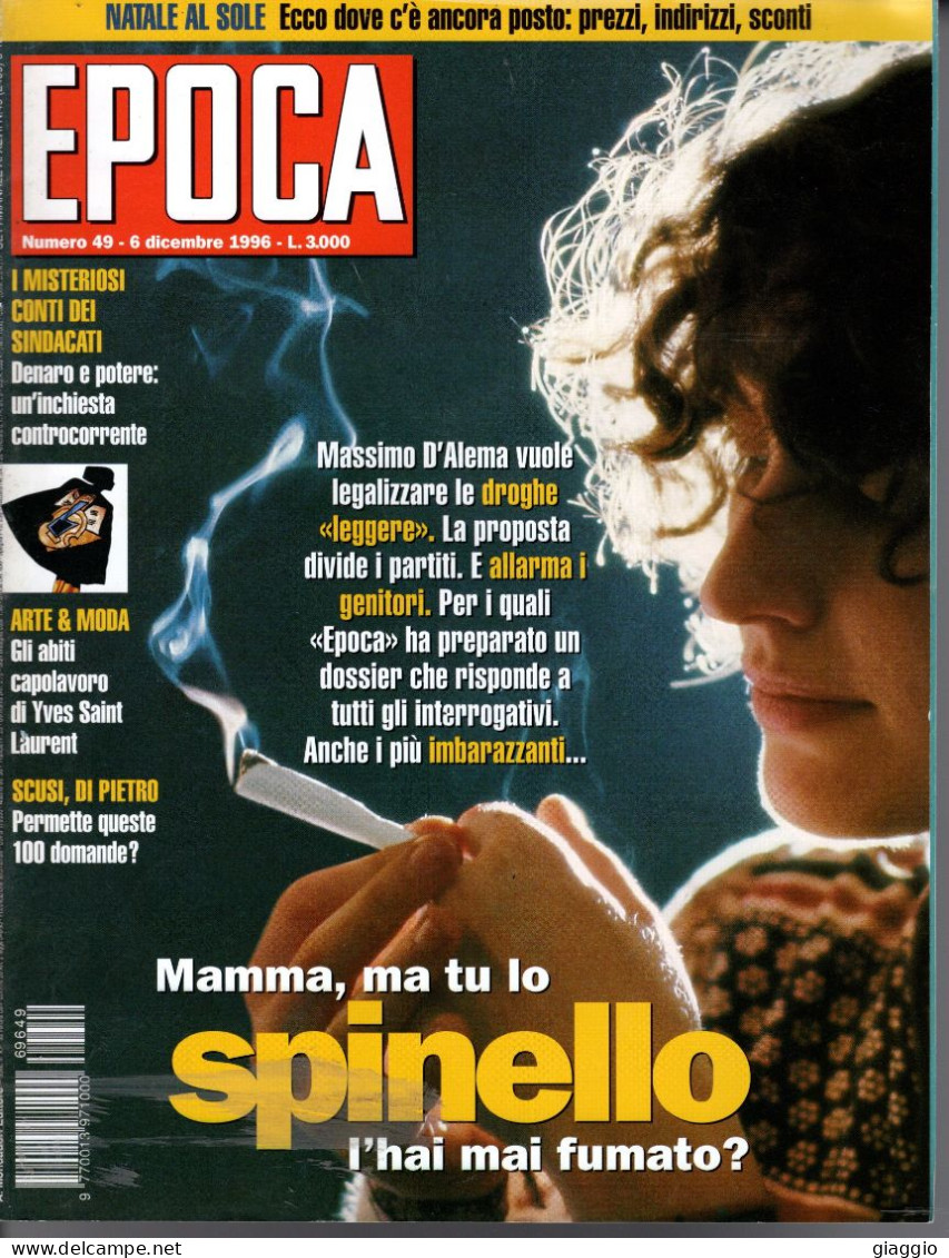 °°° RIVISTA EPOCA N° 2409 DEL 6 DICEMBRE 1996 °°° - Sonstige & Ohne Zuordnung