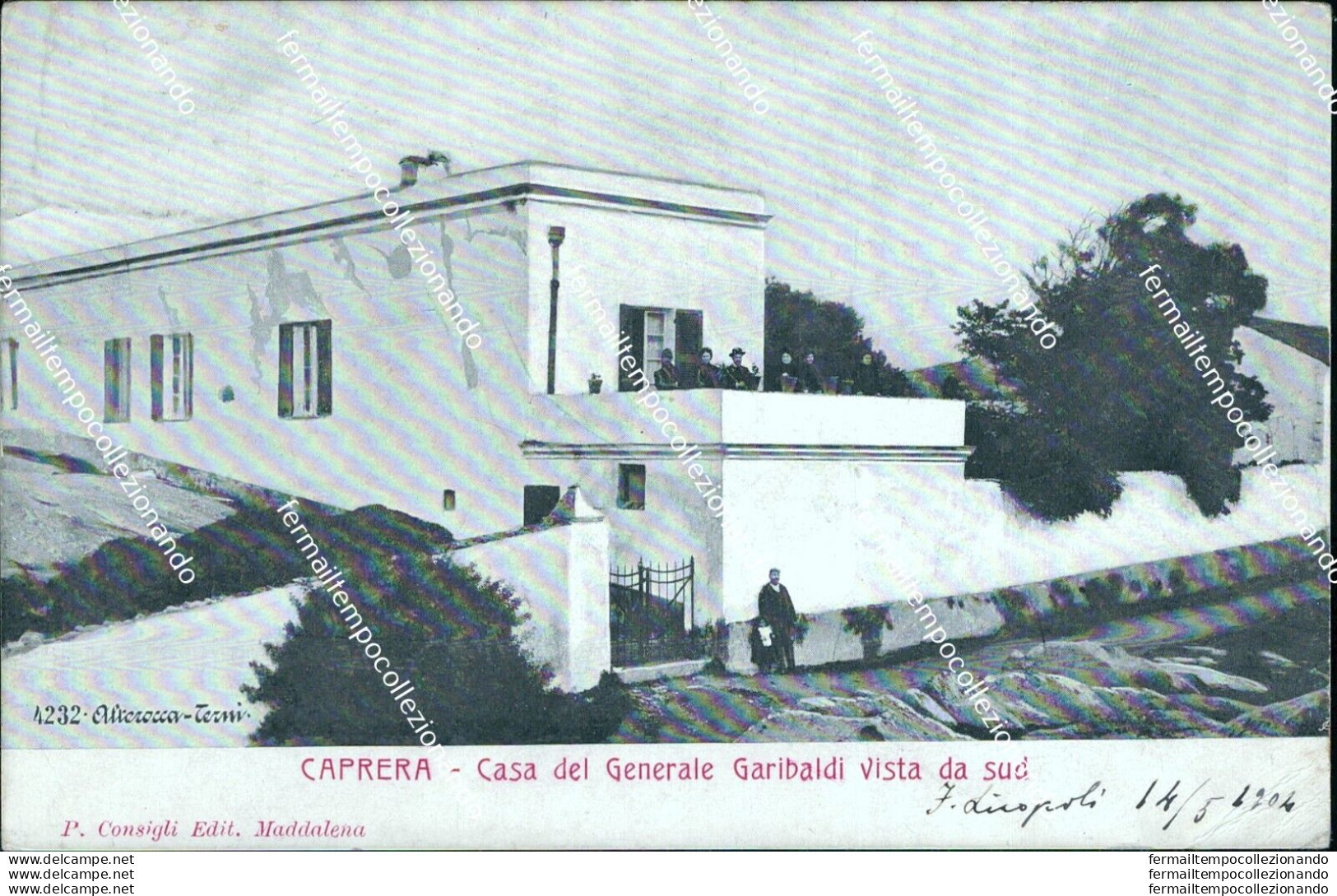 Be141 Cartolina Caprera Casa Del Generale Garibaldi Vista Da Sud Sassari - Sassari