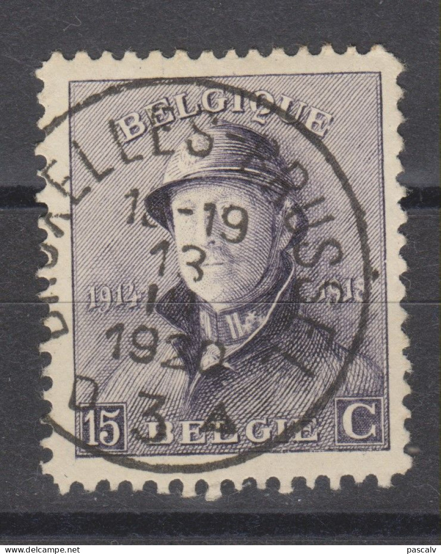 COB 169 Oblitération Centrale BRUXELLES 3 - 1919-1920 Albert Met Helm