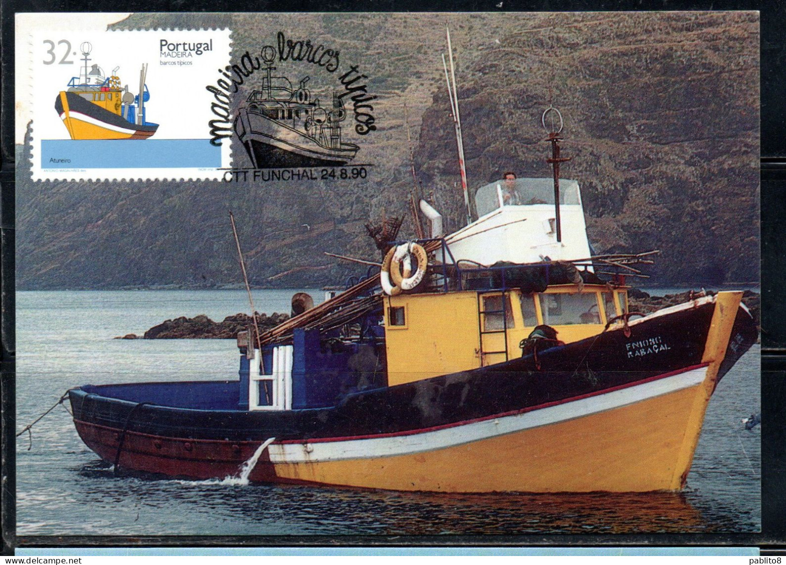 MADERA MADEIRA 1990 BOATS OF TUNA SHIP 32e MAXI MAXIMUM CARD CARTE - Madère