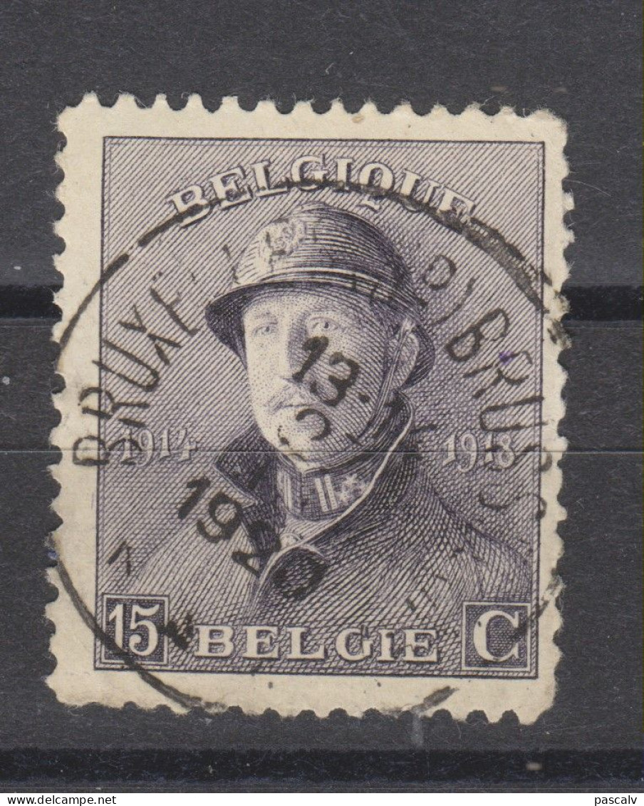 COB 169 Oblitération Centrale BRUXELLES (Nd) - 1919-1920 Behelmter König