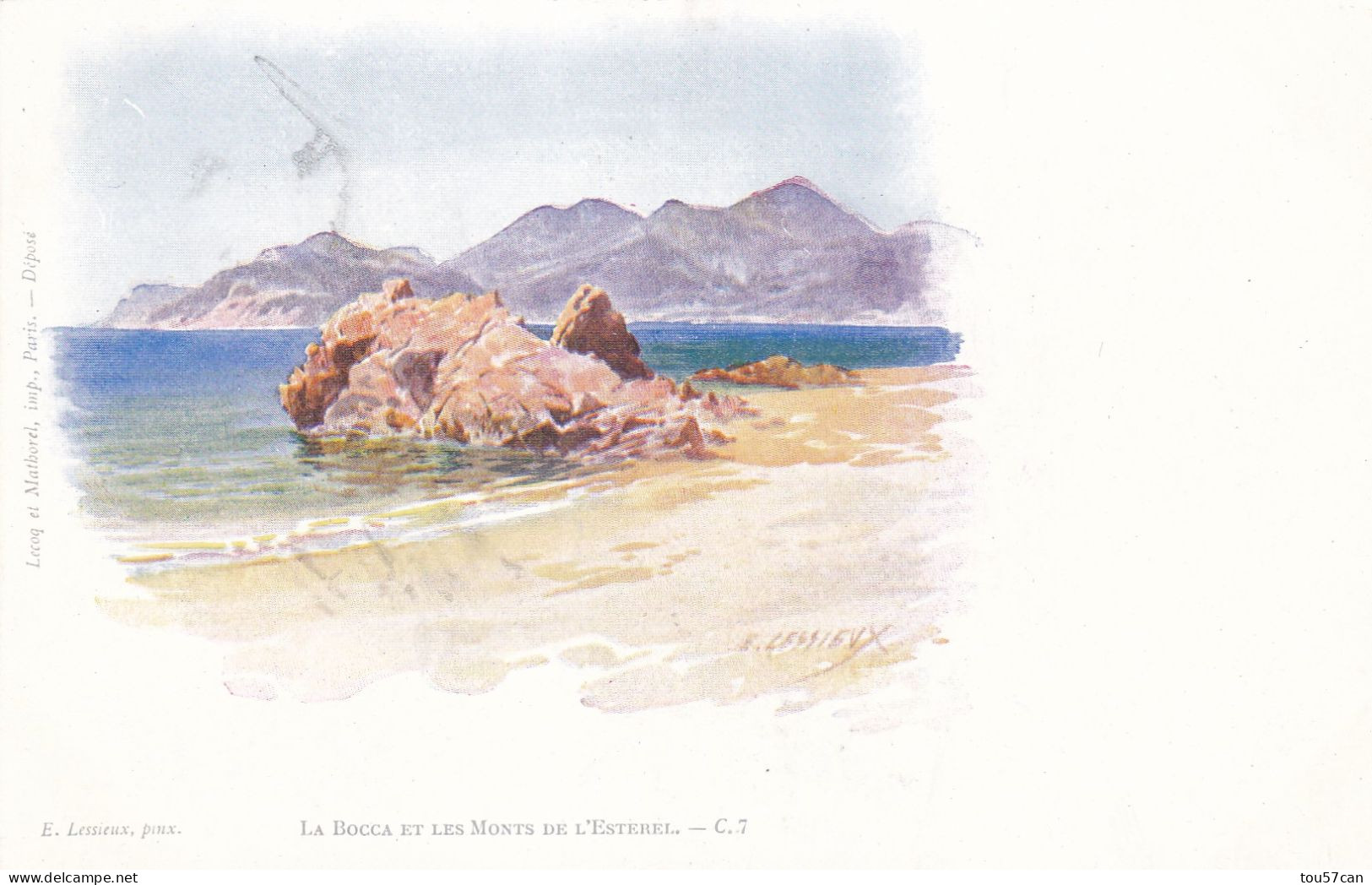 LA  BOCCA  -  ALPES -  MARITIMES  -  (06)  -  CPA  ILLUSTRATEUR  ERNEST  LESSIEUX  -  1848  -  1925. - Lessieux