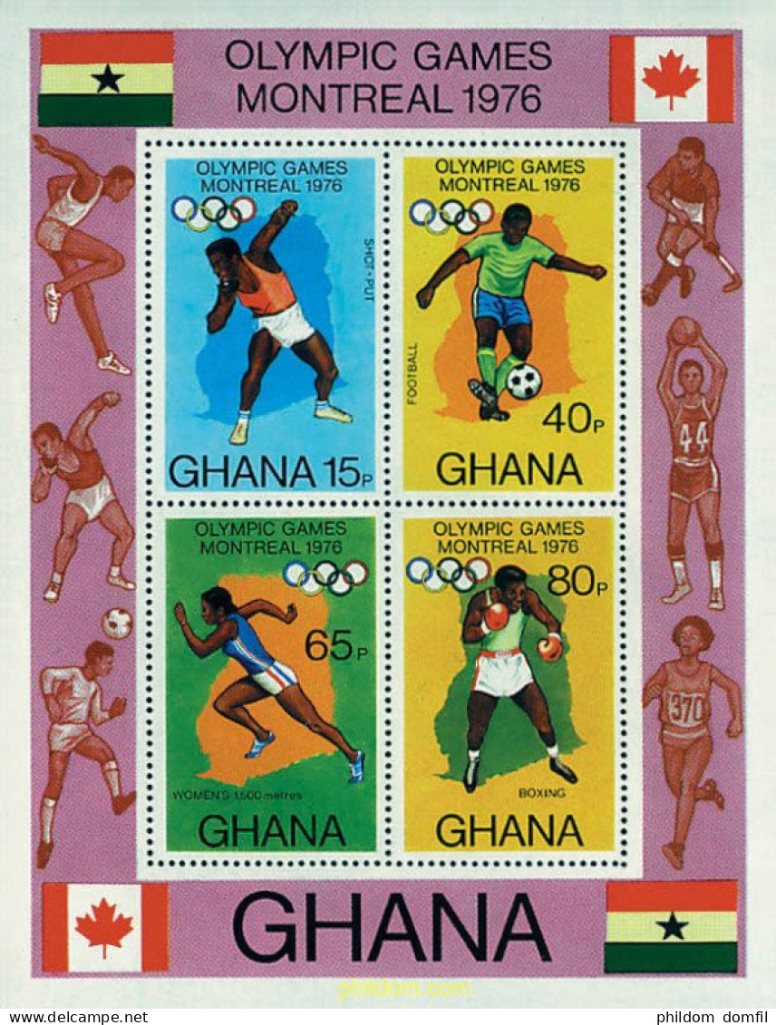 51971 MNH GHANA 1976 21 JUEGOS OLIMPICOS VERANO MONTREAL 1976 - Ghana (1957-...)