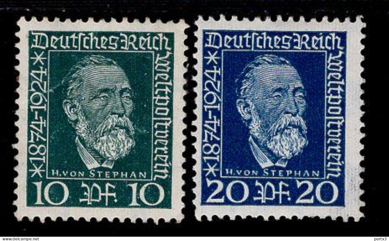 Deutsches Reich 368 - 369 Weltpostverein MLH * Mint Falz - Unused Stamps