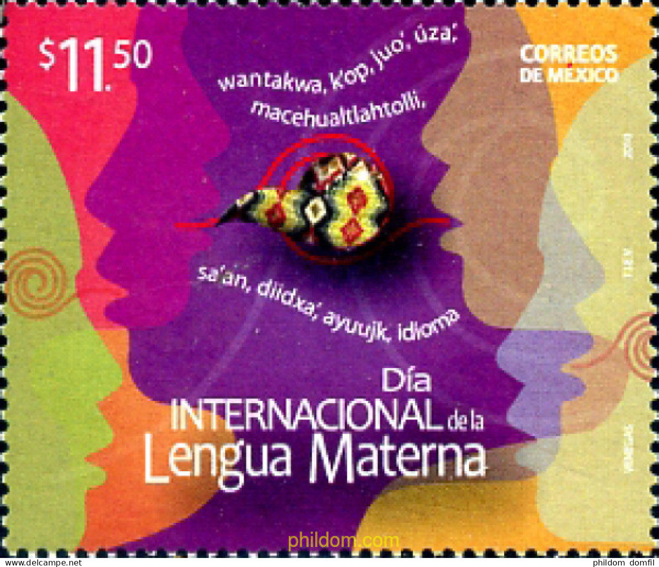 272857 MNH MEXICO 2011 DIA INTERNACIONAL DE LA LENGUA MATERNA - Mexique