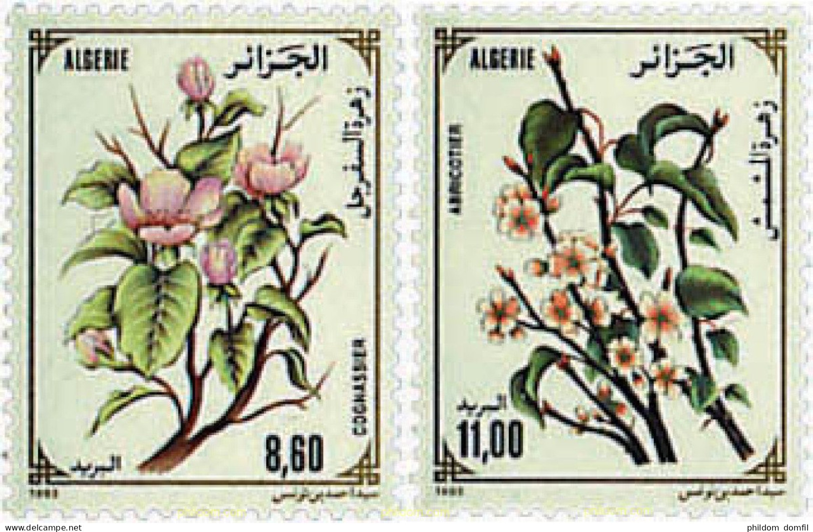 611880 MNH ARGELIA 1993 FLORES DE ARBOLES FRUTALES - Algérie (1962-...)