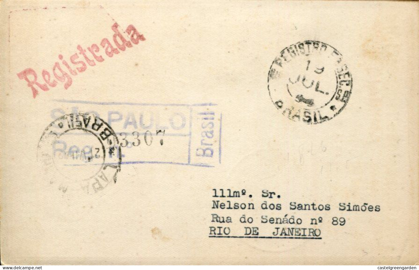 X0314 Brasil,special Card And Postmark Sao Paulo 18.7.1942 Exposicao Nac.de Animais,Horses,Pferd,chevaux - Paardensport