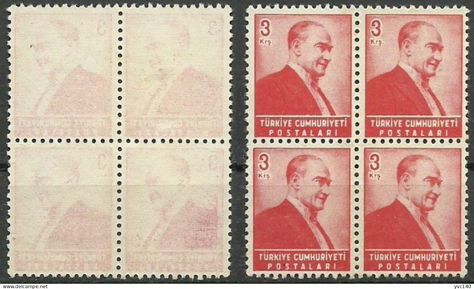 Turkey; 1955 Regular Stamp 3 K. "Ablaktsch ERROR" - Nuevos