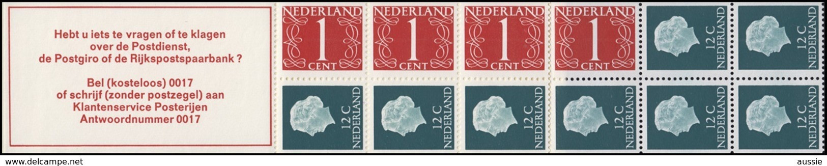 Pays-Bas Nederland 1969  Yvertn° Carnet C600AcA Pb 8y *** MNH Cote 15,00 Euro - Markenheftchen Und Rollen