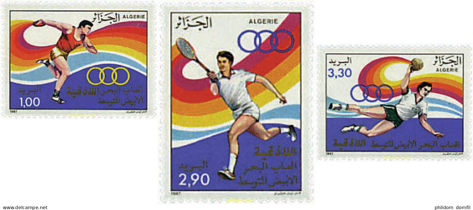 48025 MNH ARGELIA 1987 JUEGOS DEPORTIVOS DEL MEDITERRANEO EN LATTAQUIA - Algerien (1962-...)