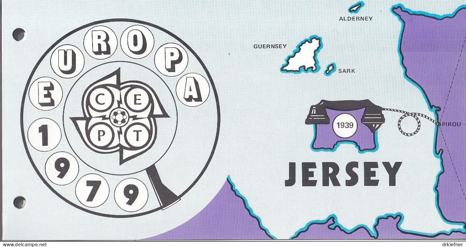 JERSEY 192-195, Postfrisch **, Präsentationsfaltblatt Der Jersey Postal Administration, Europa CEPT Postgeschichte, 1979 - Jersey
