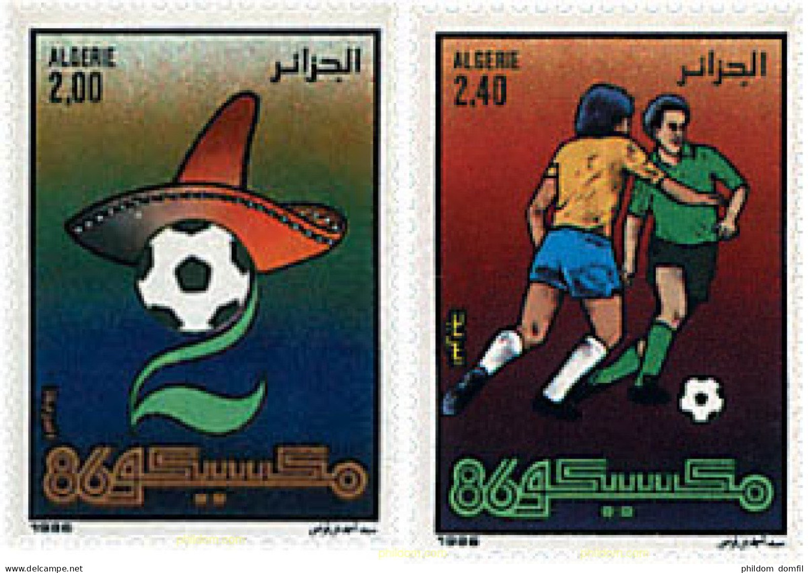 63336 MNH ARGELIA 1986 COPA DEL MUNDO DE FUTBOL. MEXICO-86 - Algeria (1962-...)
