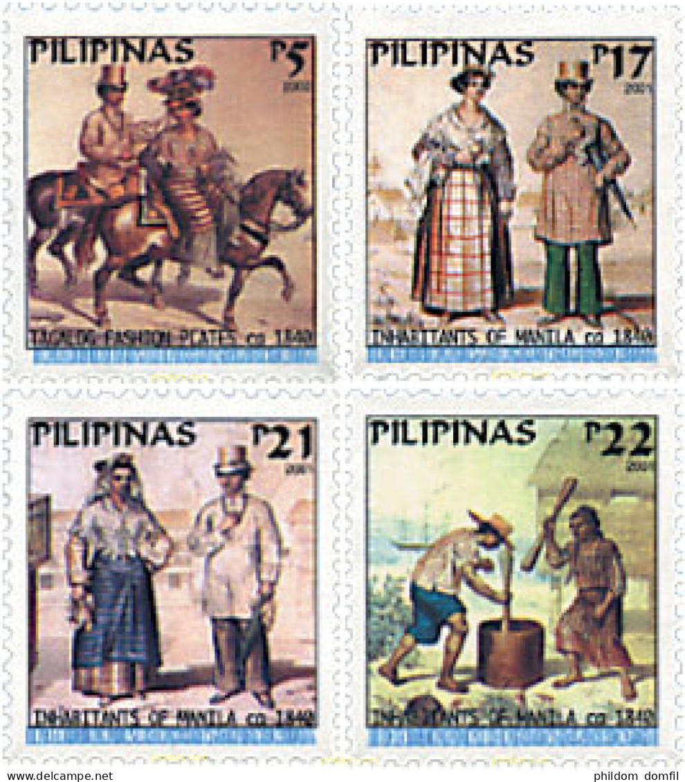 93792 MNH FILIPINAS 2001 TRAJES TRADICIONALES - Filippijnen