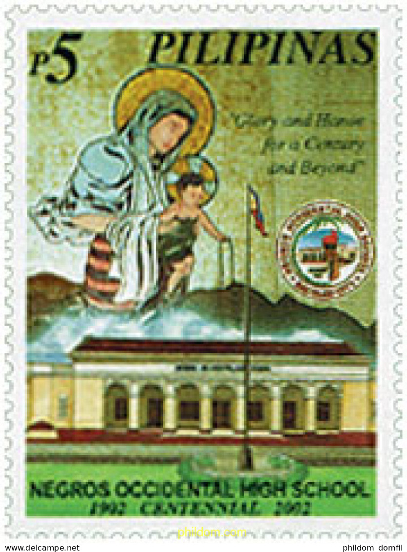 100338 MNH FILIPINAS 2002 CENTENARIO DE LA ESCUELA SUPERIOR DE NEGROS - Filippijnen