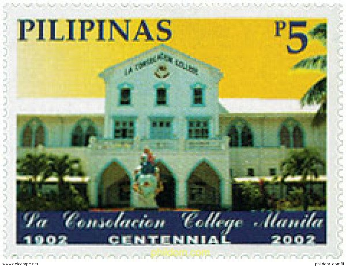 100339 MNH FILIPINAS 2002 CENTENARIO DE LA UNIVERSIDAD LA CONSOLACION - Filippijnen