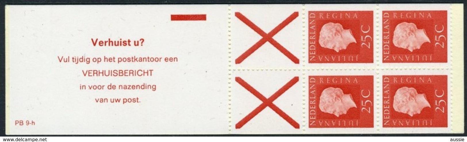 Pays-Bas Nederland 1969  Yvertn° Carnet 882 Pb 9-h *** MNH Cote 32,00 Euro - Carnets Et Roulettes