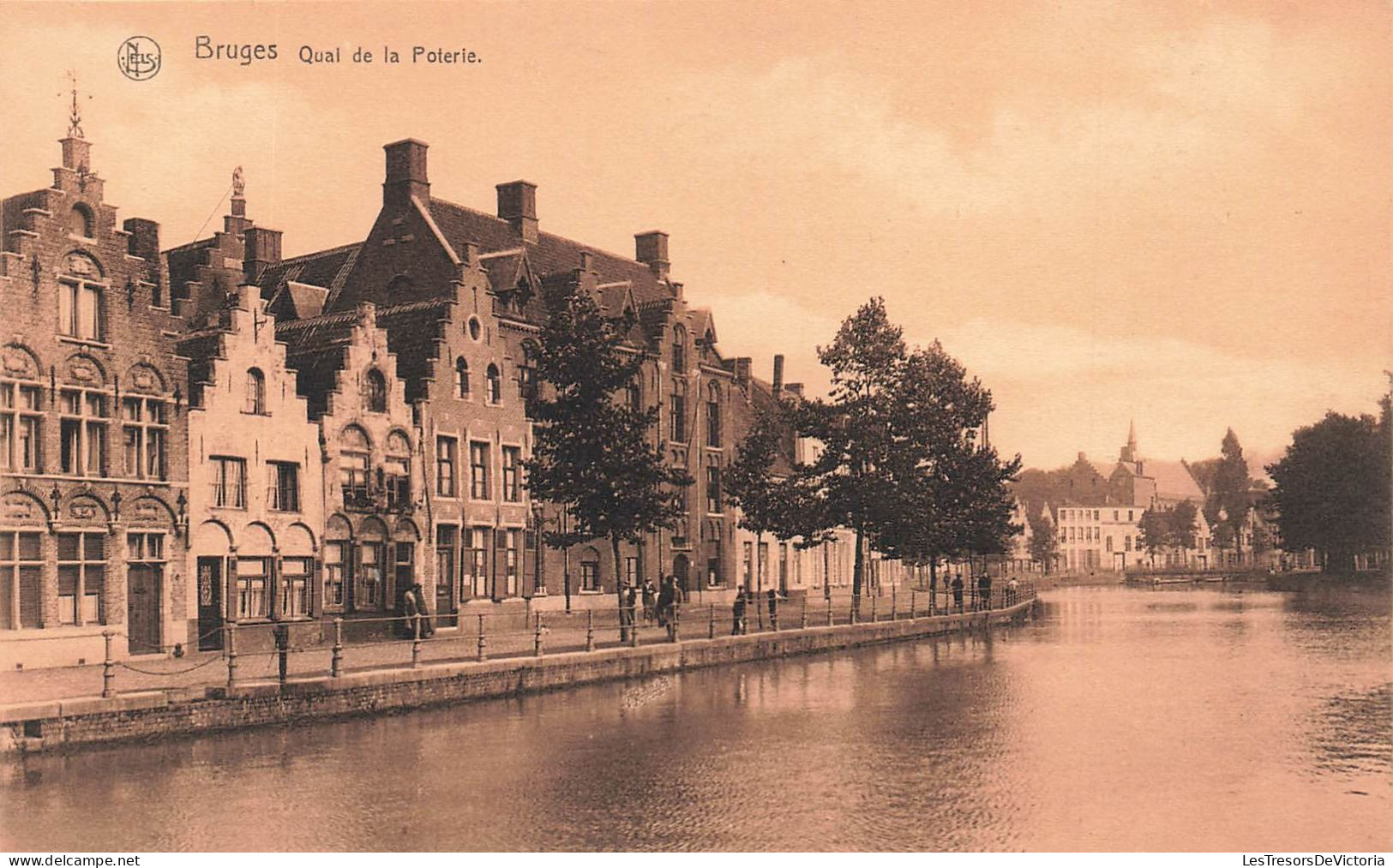 BELGIQUE - Bruges - Vue Sur Le Quai De La Poterie - Animé - Carte Postale Ancienne - Brugge