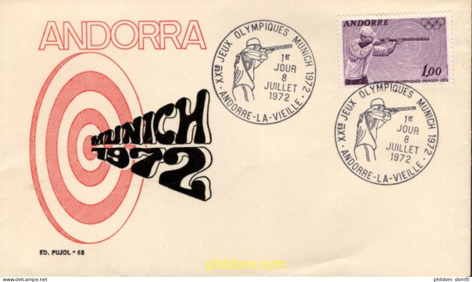 376071 MNH ANDORRA. Admón Francesa 1972 20 JUEGOS OLIMPICOS VERANO MUNICH 1972 - Otros & Sin Clasificación