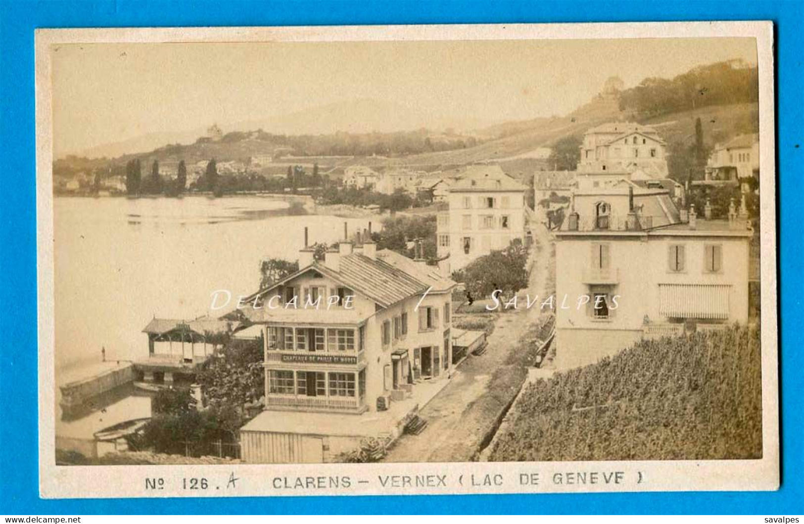 Suisse Vevey Montreux * Clarens Vernex Rives Du Lac Léman * Photo Garcin Vers 1870 - Ancianas (antes De 1900)