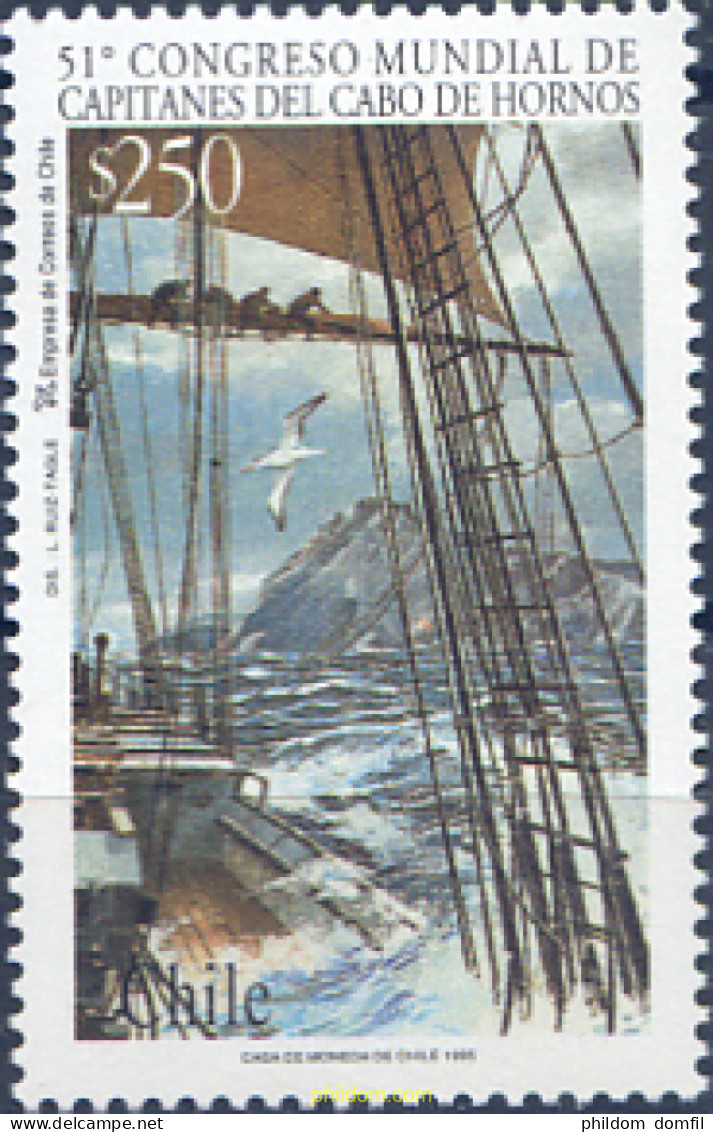 33458 MNH CHILE 1995 51 CONGRESO MUNIDAL DE CAPITANES DEL CABO DE HORNOS - Chili