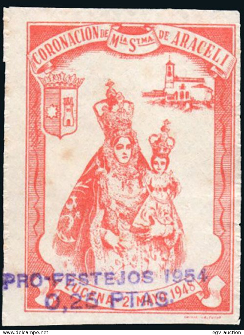 Córdoba - Viñeta - * S/Cat. - "Lucena - 1948 - Coronación Ntra. Sta. Araceli" Tampón "Pro Festejos 1954 0,25Ptas." - Neufs