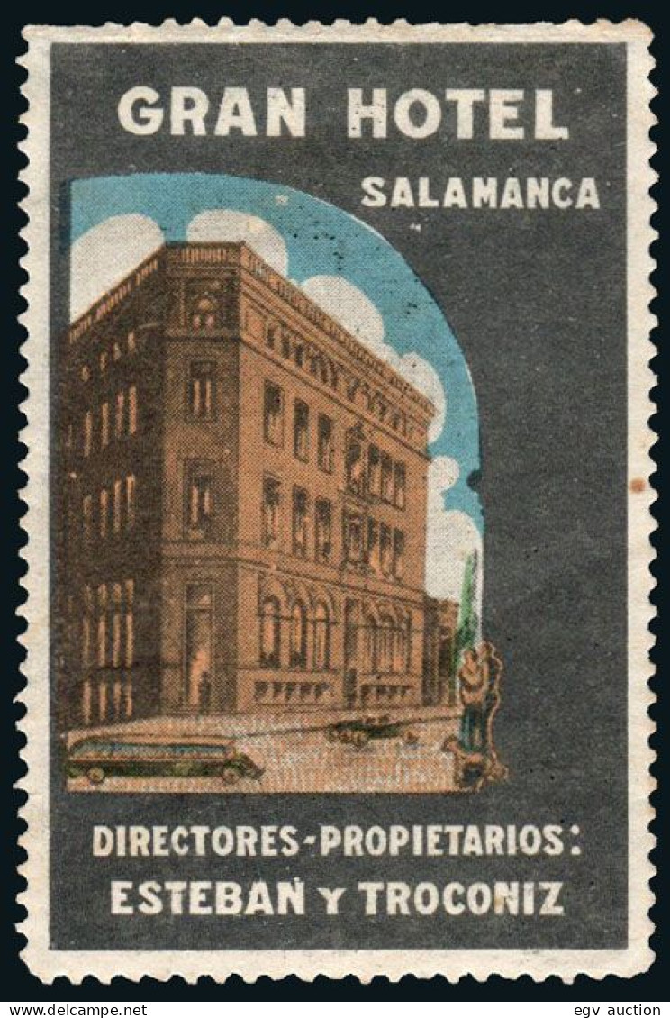 Salamanca - Viñeta - * S/Cat. "Gran Hotel Salamanca - Directores - Propietarios - Esteban Y Troconiz" - Neufs