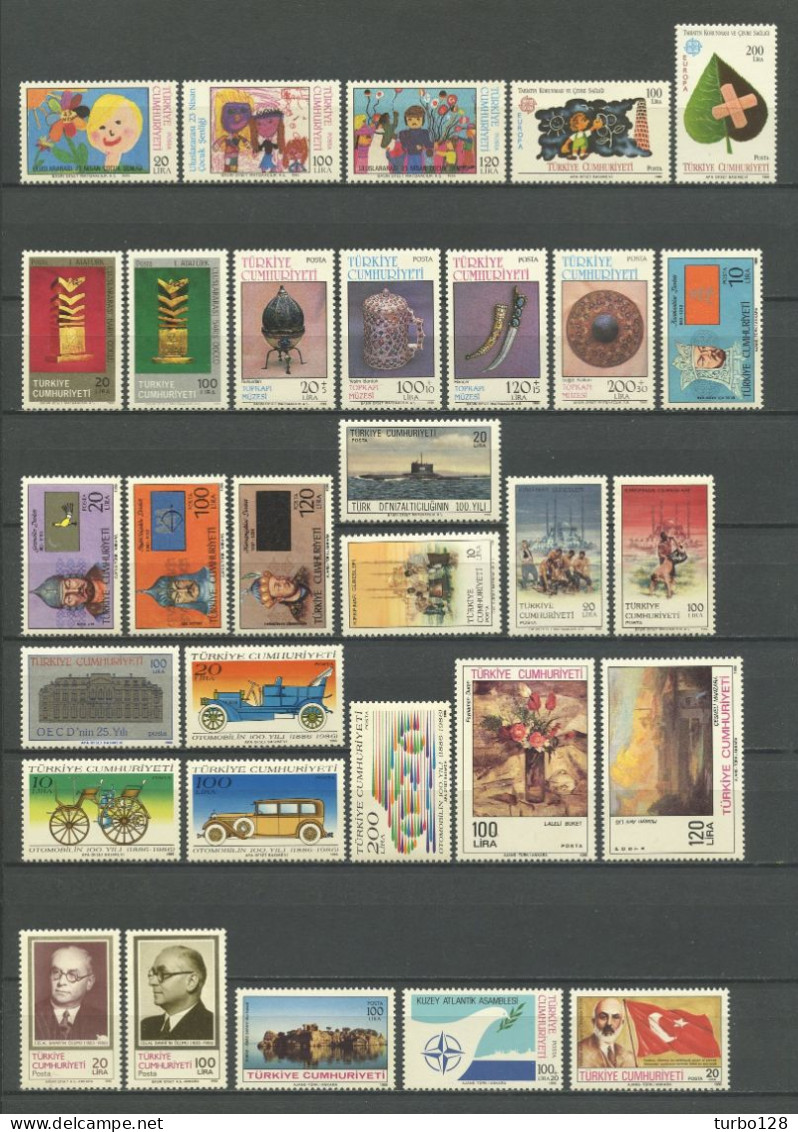 TURQUIE Année 1986 ** N° 2491/2521 Neufs MNH Superbe C 65.75 € Jahrgang Ano Completo Full Year - Ongebruikt