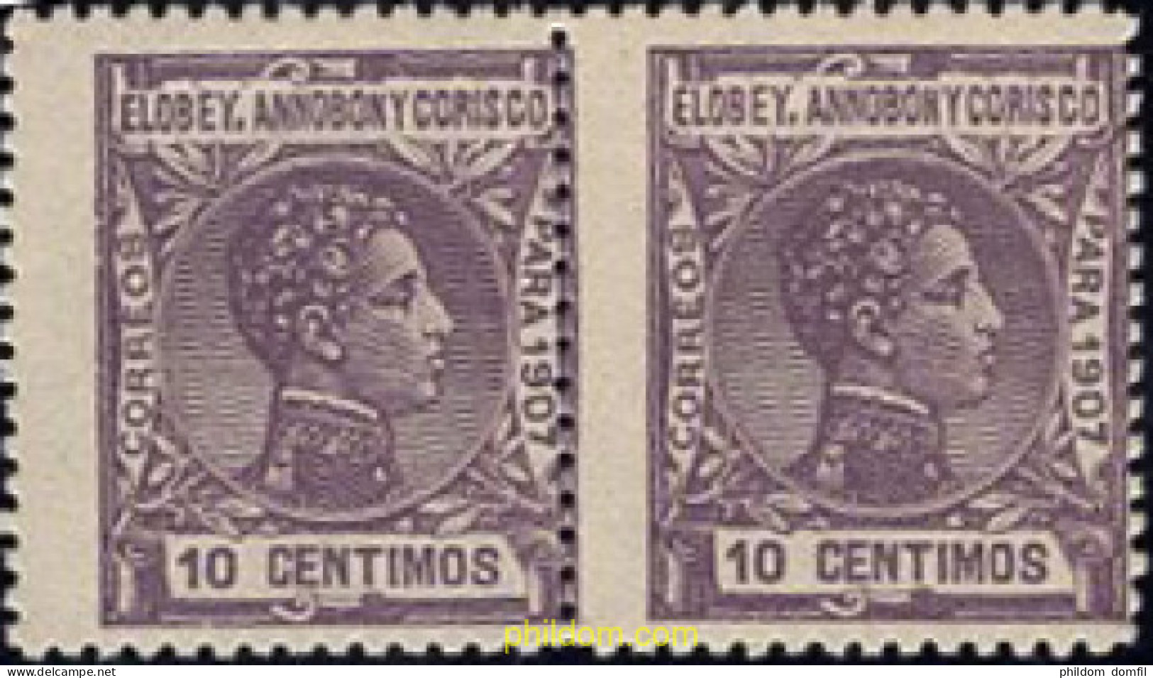 665887 MNH ESPAÑA 1907 ALFONSO XIII - Neufs