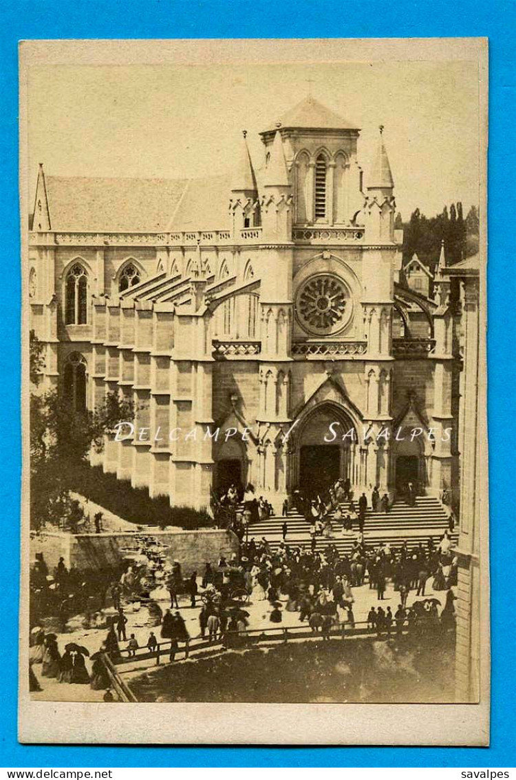 Suisse * Genève Sortie Messe à Notre-Dame * Photo Garcin Vers 1870 - Alte (vor 1900)