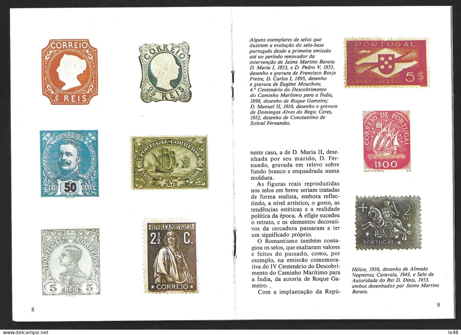 Pocket Book (15x11cm) 'The Portuguese Postage Stamp' With 20 Pages Published 1986. Livro De Bolso 'O Selo Postal Portugu - Alte Bücher
