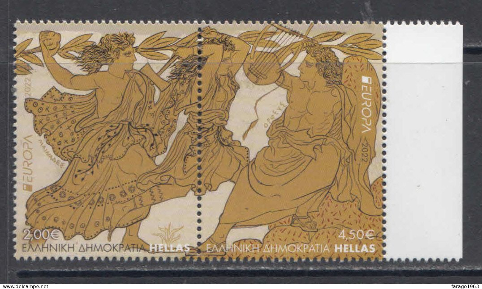 2022 Greece Myths & Legends Europa  Complete Pair MNH @ BELOW FACE VALUE - Nuovi
