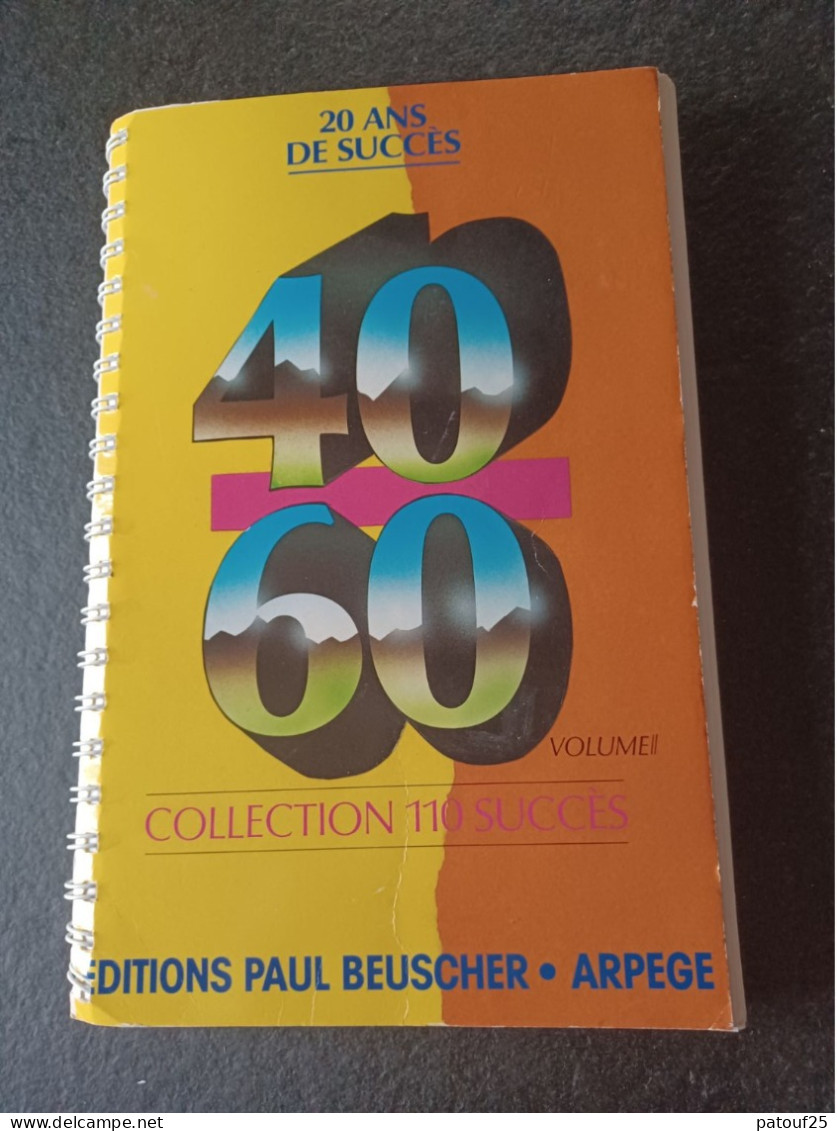 Recueil 20 Ans De Succès 40/60 Paul Beuscher Volume 2 - Otros & Sin Clasificación