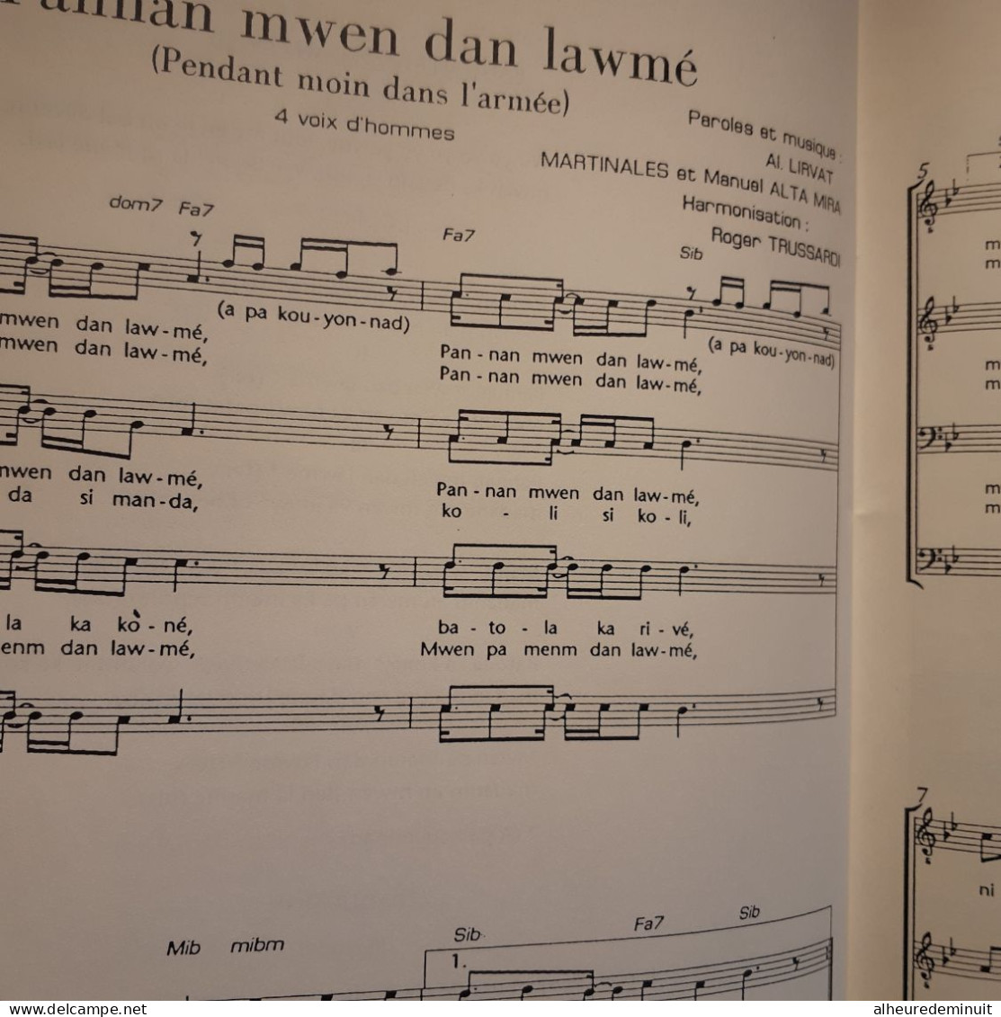 10 chansons créoles"Trussardi"vol 1"Martinique"GUADELOUPE"Biguine"la complainte noire"BAN MWEN ON TI BO