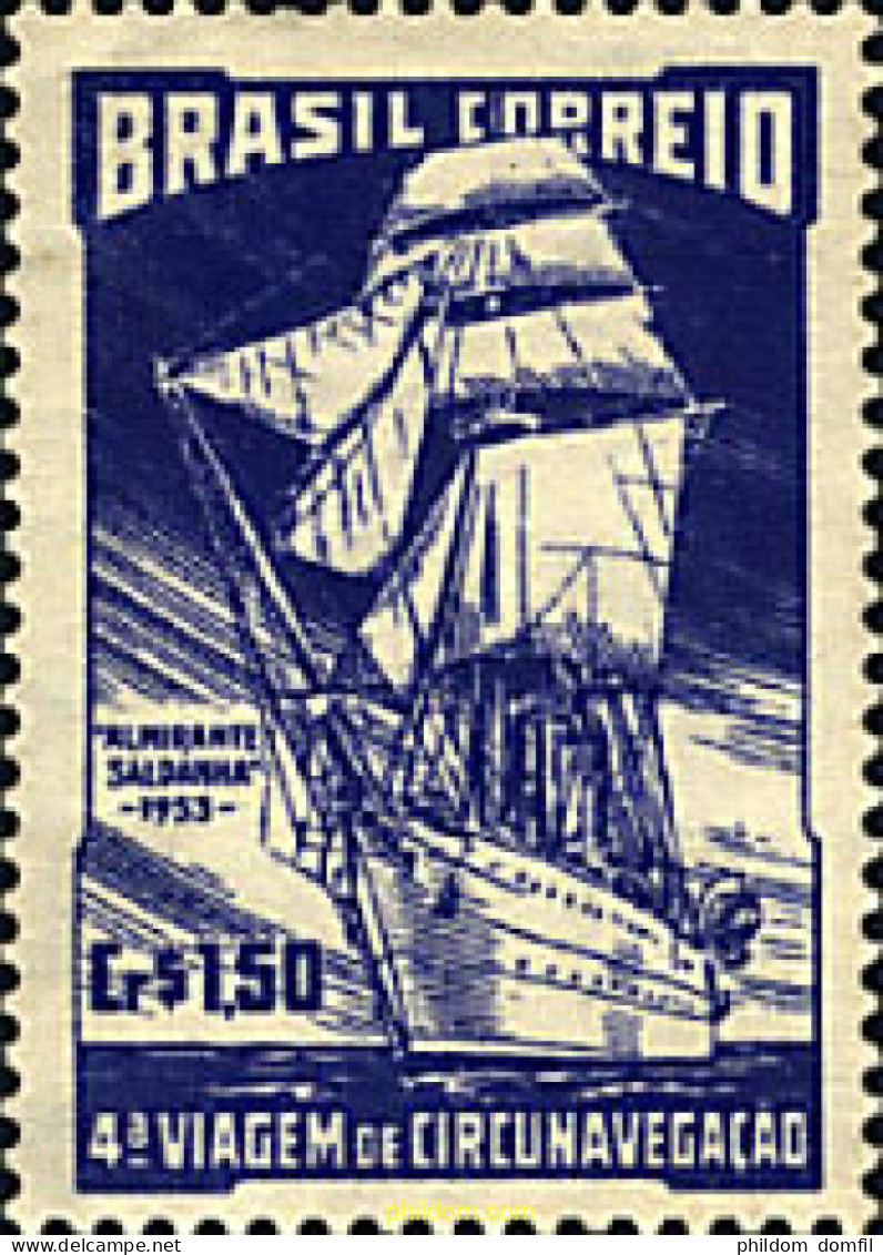 26841 MNH BRASIL 1953 VUELTA AL MUNDO EN VELERO - Neufs