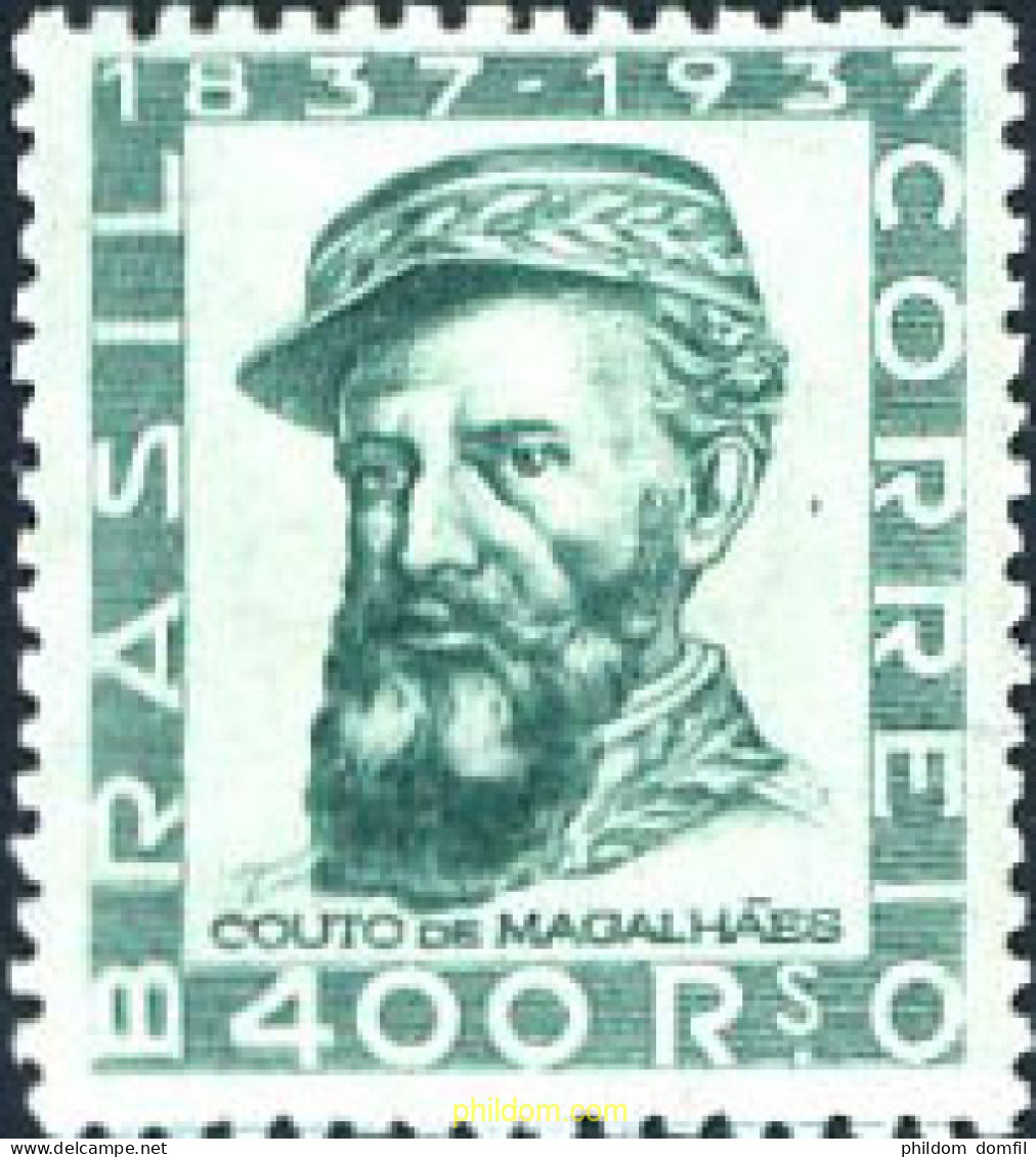 293554 MNH BRASIL 1938 CENTENARIO DEL NACIMIENTO DEL GENERAL COUTO DE MAGALHES - Nuevos