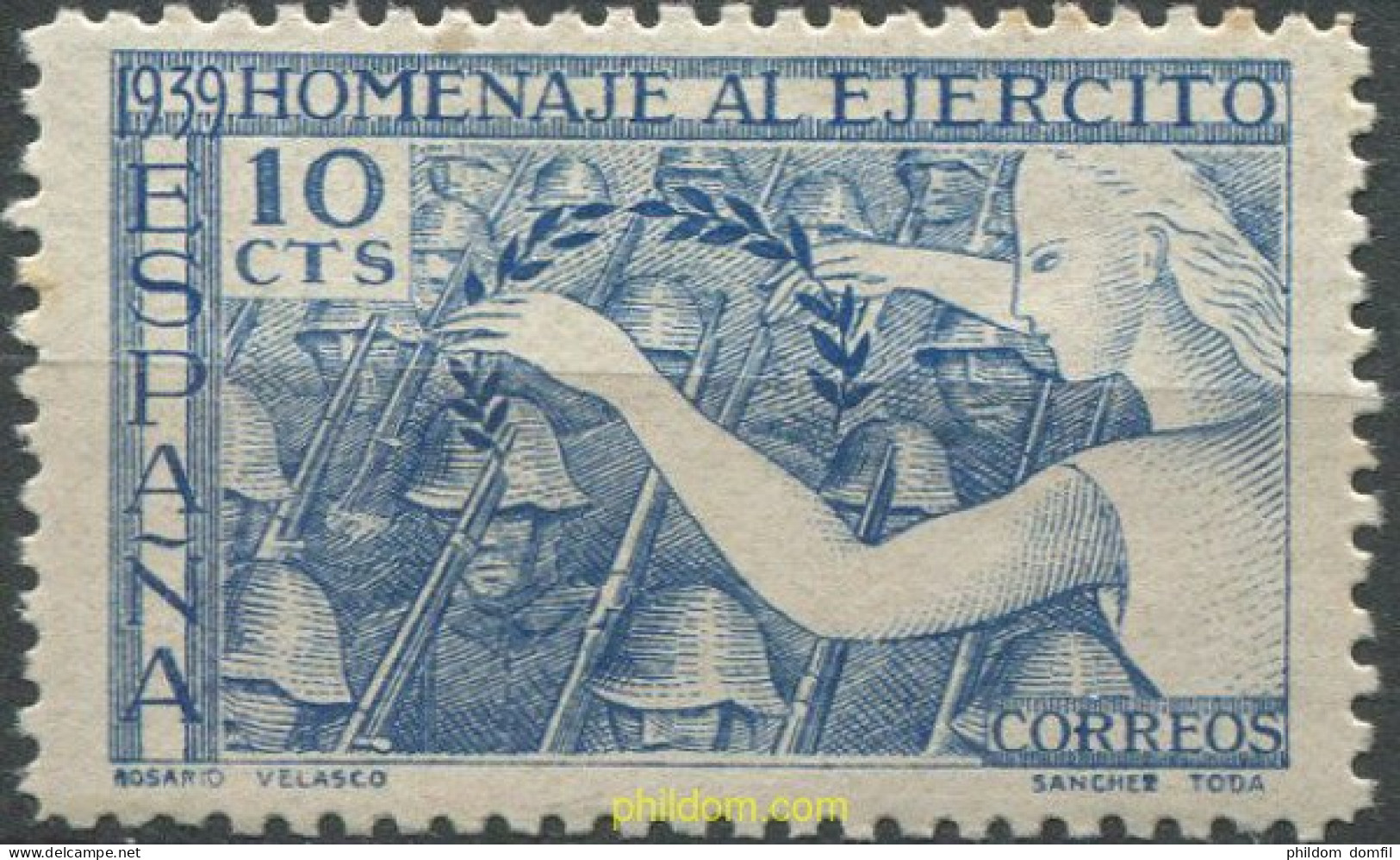 700351 HINGED ESPAÑA 1939 HOMENAJE AL EJERCITO - Unused Stamps