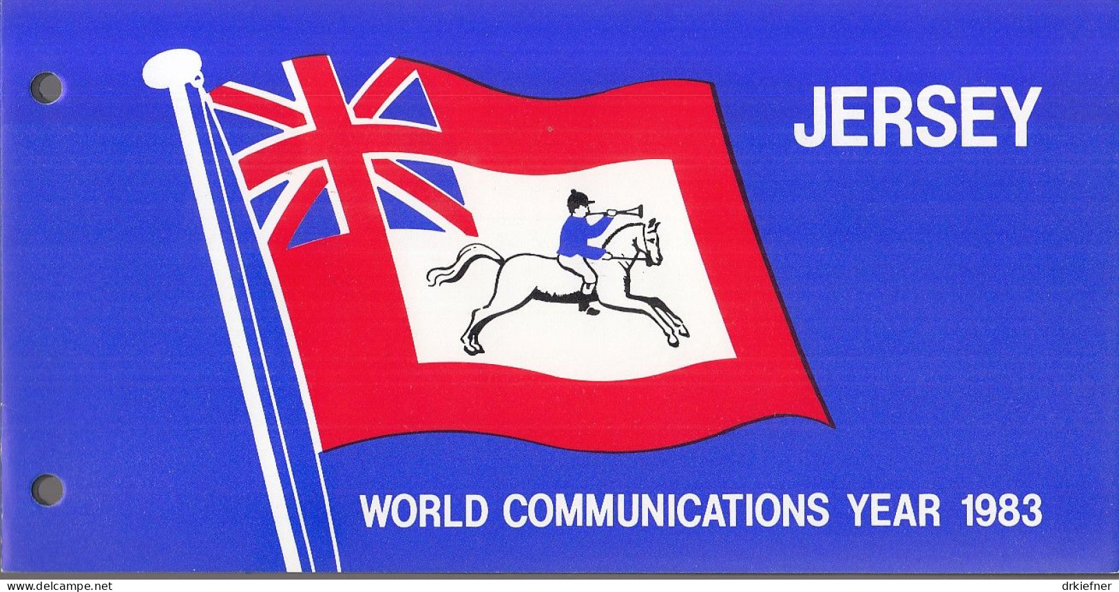 JERSEY  303-307, Postfrisch **, In Präsentationsfaltblatt Der Jersey Postal Administration, Weltkommunikationsjahr, 1983 - Jersey