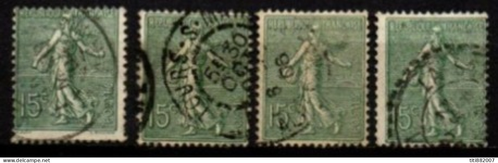 FRANCE    -   1903 .   Y&T N° 130 Oblitérés.   Divers  Points Blancs , - Used Stamps