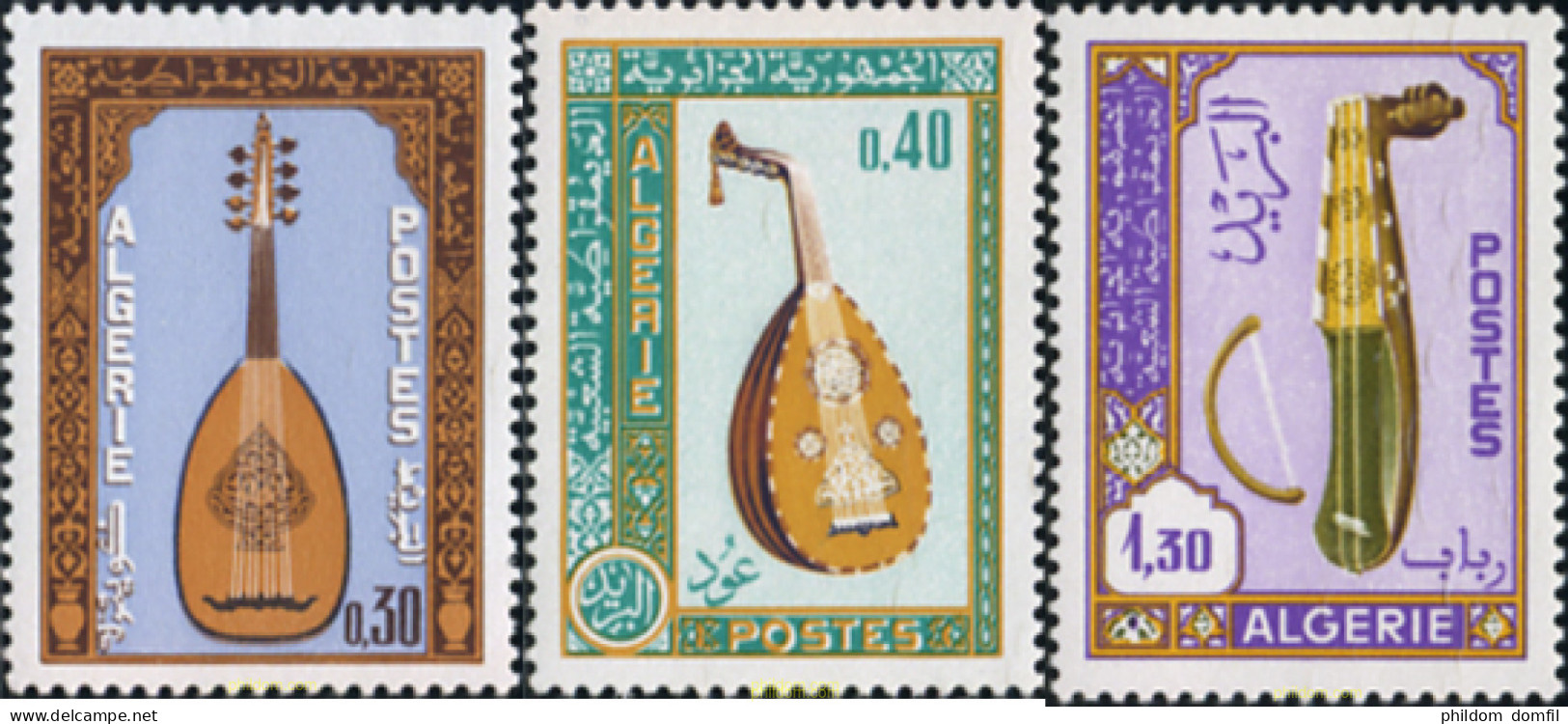 371131 MNH ARGELIA 1968 INSTRUMENTOS DE MUSICA - Algeria (1962-...)