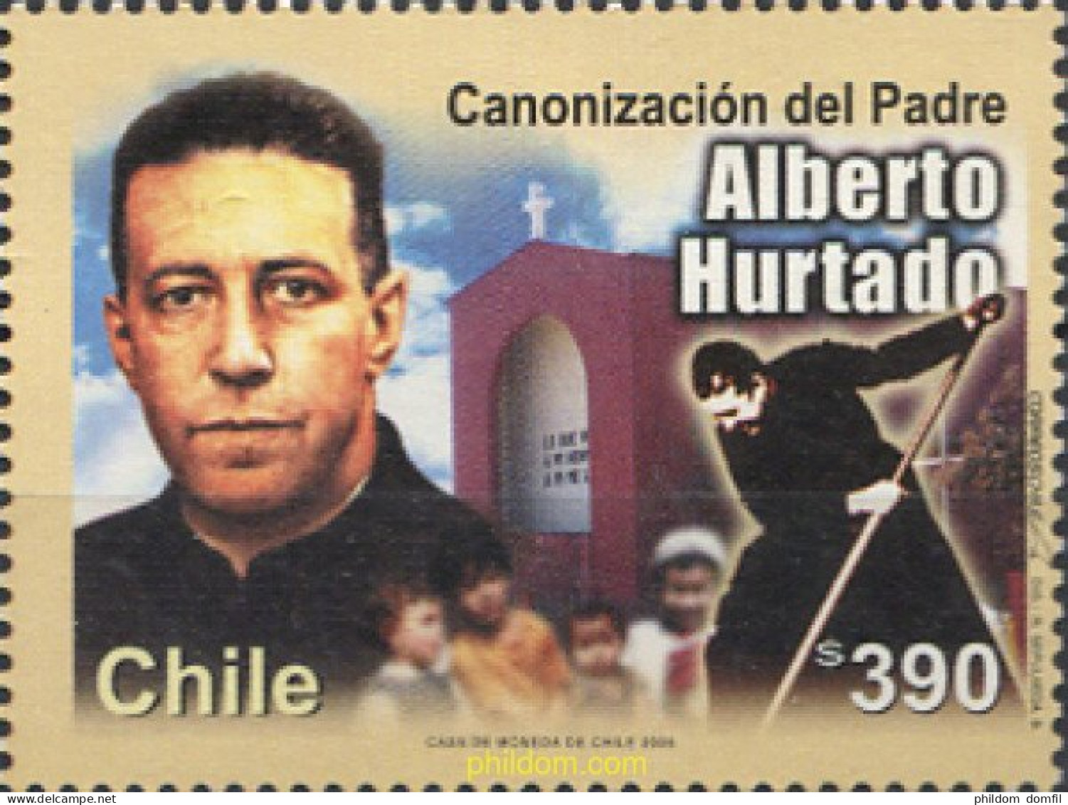 304805 MNH CHILE 2005 CANONIZACION DEL PADRE ALBERTO HURTADO - Chile