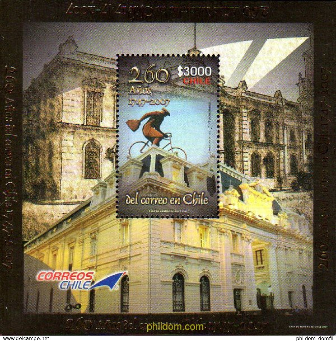 232351 MNH CHILE 2007 260 ANIVERSARIO DEL CORRO CHILENO - Chile